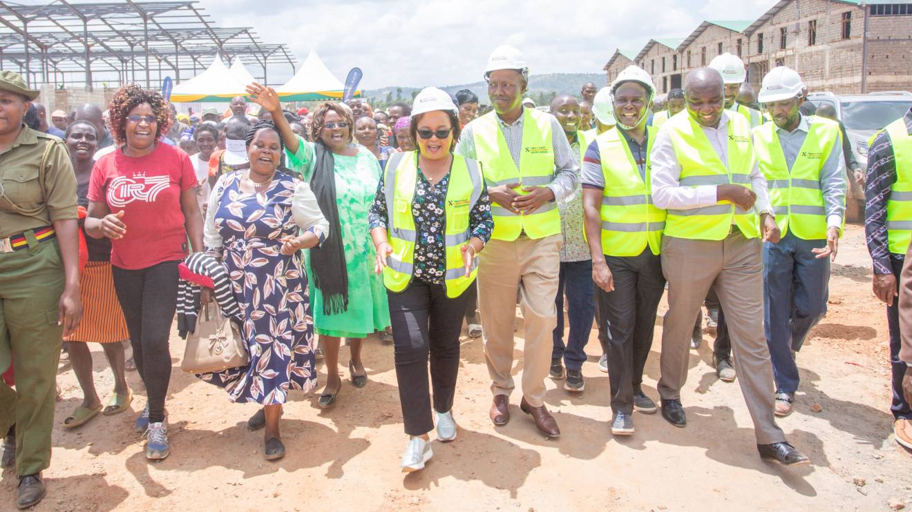 Anne Waiguru inspecting Sagana Industrial Park. PHOTO/COURTESY